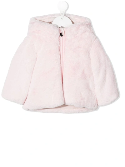 Moncler Babies' Candle Faux-fur Jacket In Pink