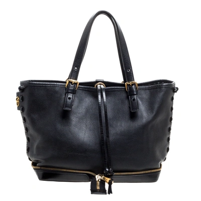 Pre-owned Chloé Black Leather Ellen Tote