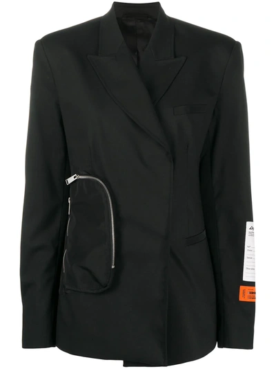 Heron Preston Black Tailored Blazer In Wool