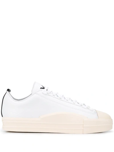 Y-3 Low White Leather 'yuben Low' Sneakers