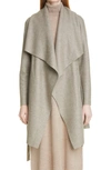 Harris Wharf London Draped Wool Coat In Casha Mouline