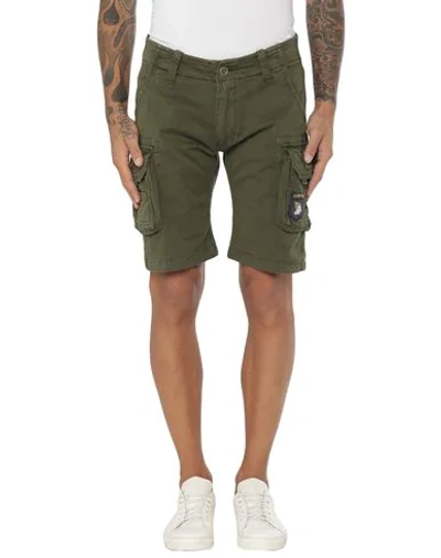 Alpha Industries Shorts & Bermuda Shorts In Military Green