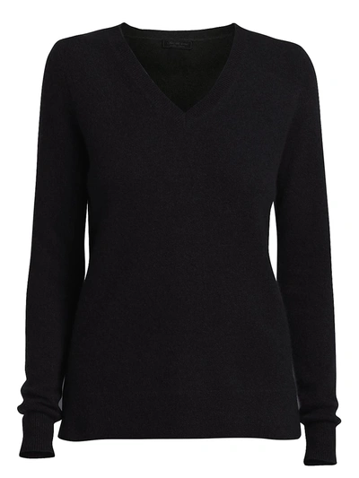 Saks Fifth Avenue Collection Cashmere V-neck Sweater In Ebony