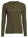 Saks Fifth Avenue Collection Cashmere Roundneck Sweater In Olive Moss