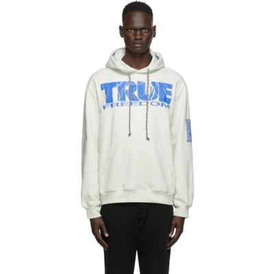 Mcq By Alexander Mcqueen Off-white 'true Freedom' Relaxed Hoodie In 9512 Oatmea