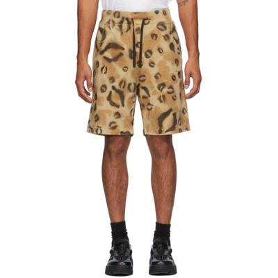 Alyx Leopard-print Cotton Track Shorts In Neutrals