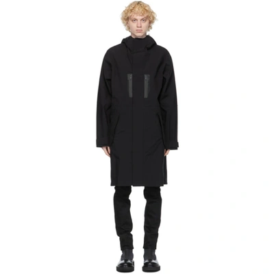 Givenchy Webbing Hooded Parka In 001-black