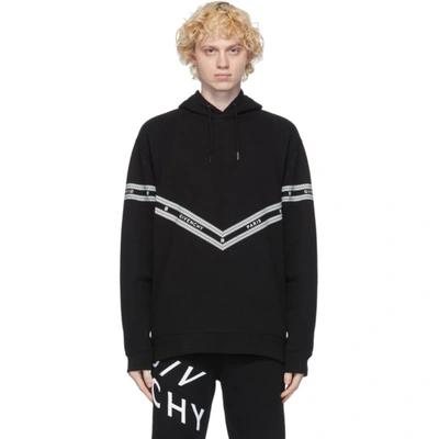 Givenchy Chain Print Hoodie In 001-black