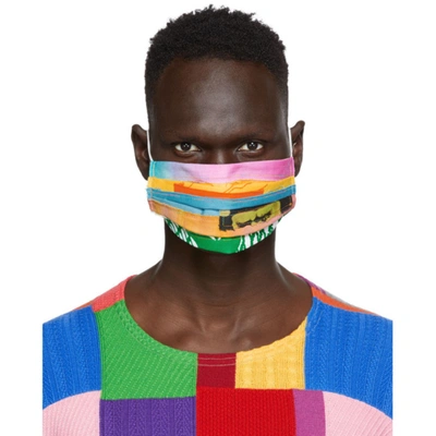 Agr Ssense Exclusive Multicolor Patchwork Face Mask