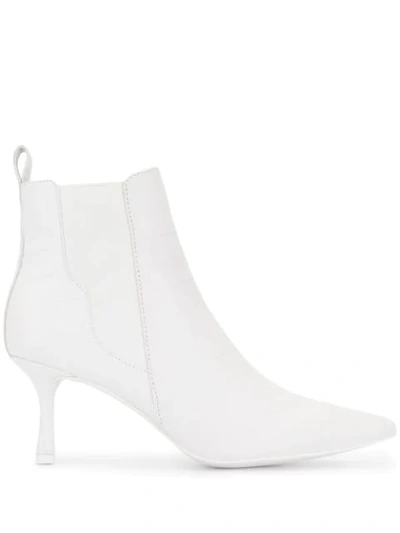 Senso Pointed Toe Ankle Boots In White