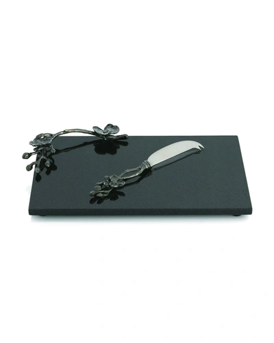 Michael Aram Black Orchid Two-piece Cheeseboard & Knife Set