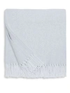 Sferra Terzo Fringed Cotton Throw In Silver