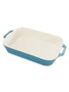 Staub 13" X 9" Rectangular Stoneware Baking Dish In Rustic Turquoise