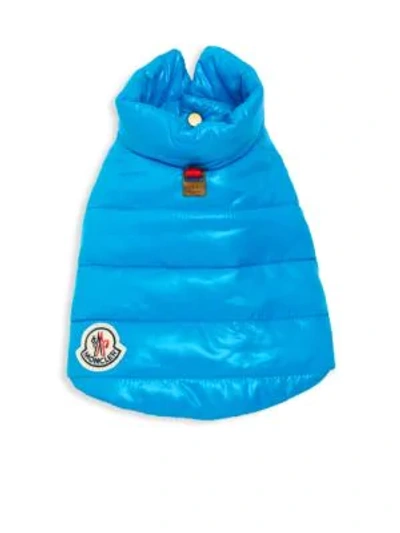 Moncler Quilted Dog Vest In Light Blue