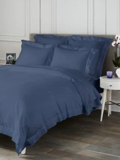 Saks Fifth Avenue Butterfly Flange Duvet In Blue