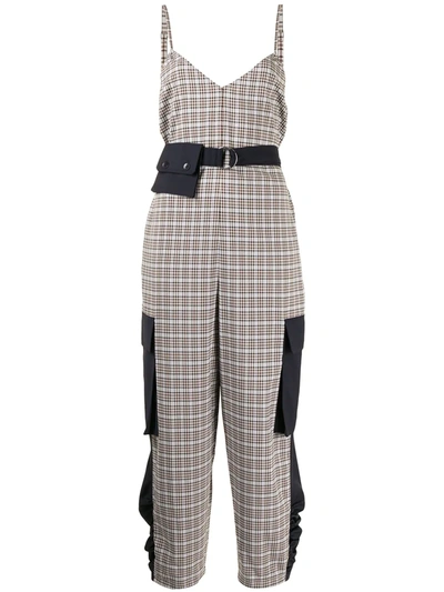 Farfetch Tibi Jumpsuit Tibi Sana Check Jumpsuit With Removable