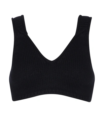 Dolce & Gabbana Cashmere Bralette In Black