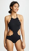 Marysia Mott Cut-out Scalloped Swimsuit In Black
