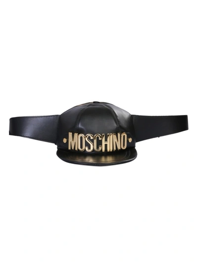 Moschino Women's Leather Belt Bum Bag Hip Pouch In Black