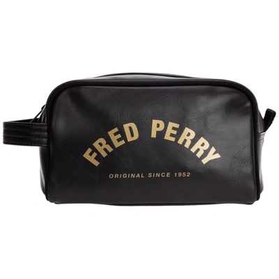 Fred Perry Men's Travel Toiletries Beauty Case Wash Bag In Black