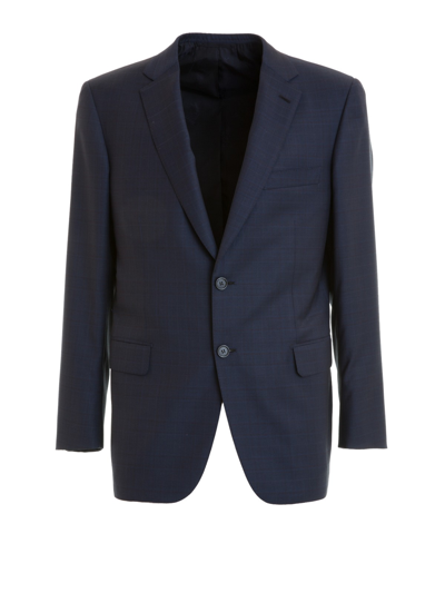 Brioni Brunico Wool Tailored Blazer In Blue In Dark Blue