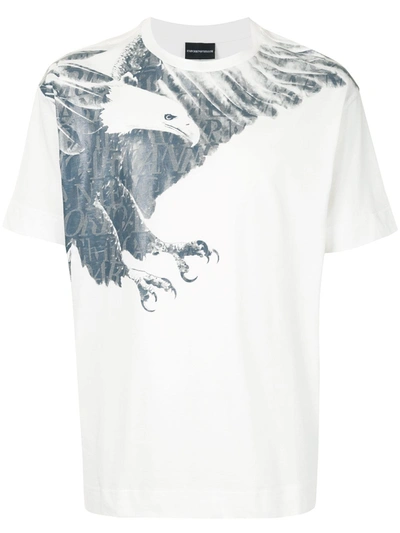Emporio Armani Shades Of Grey Print T-shirt In White