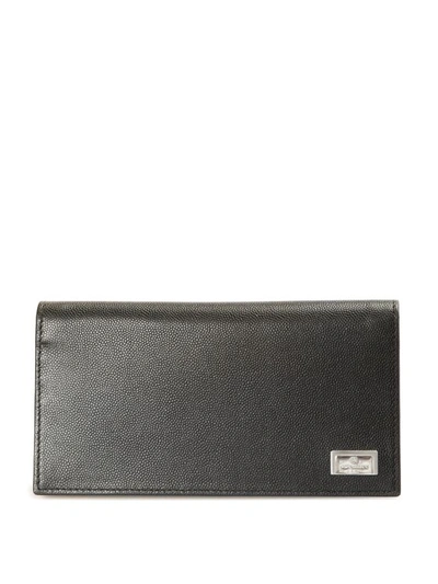 Corneliani Textured Leather Wallet In Black