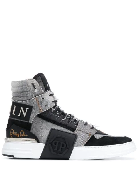 Philipp Plein Phantom Kick $ Hi Top Sneakers In Black | ModeSens