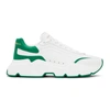 Dolce & Gabbana Dolce And Gabbana White And Green Daymaster Sneakers