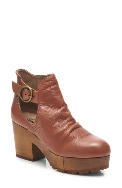 Free People Suri Clog Bootie In Sienna Leather