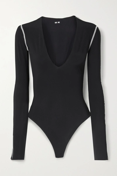 Alix Nyc Irving Stretch-jersey Thong Bodysuit In Black