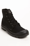 Palladium Pampa Hi Canvas Boots In Black In Black/black