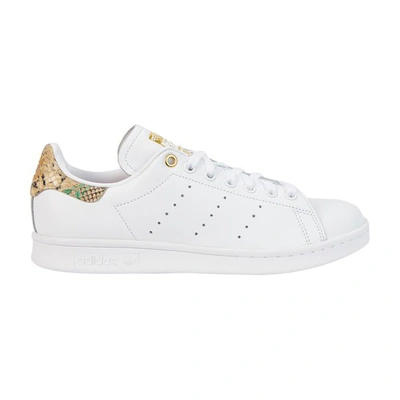 Adidas Originals Stan Smith Sneakers In White And Snake Print In Ftwr Blanc