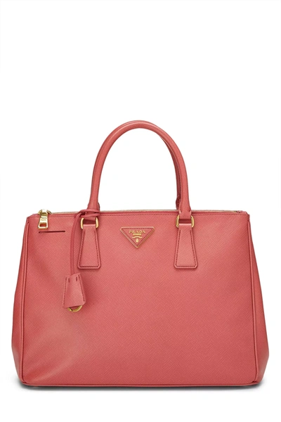 Pre-owned Prada Pink Saffiano Executive Tote Large