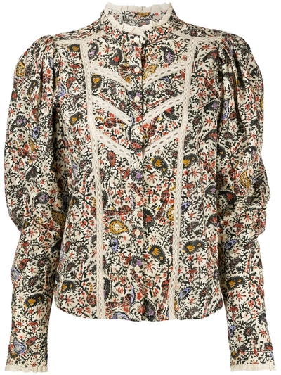 Isabel Marant Étoile Reafi Paisley-print Cotton-gauze Blouse In Multicolour