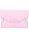 Givenchy Antigona Envelope Leather Clutch In Rosa