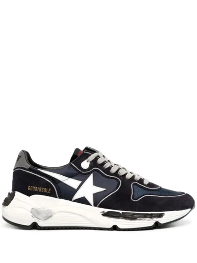 Golden Goose Runnig Sole Blue Suede & Nylon Sneaker