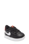 Nike Babies' Air Force 1 Sneaker In Black/ White/ Flash Crimson