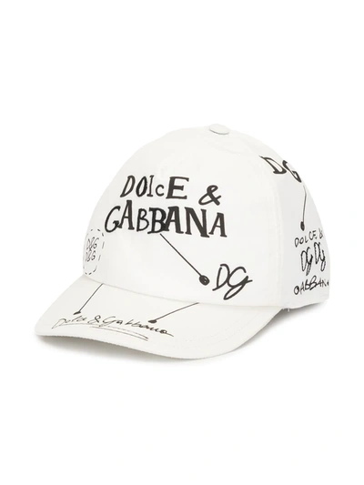 Dolce & Gabbana Kids Cap For For Boys And For Girls In White