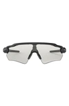 Oakley Radar® Ev Path 138mm Polarized Photochromic Shield Wrap Sunglasses In Pink