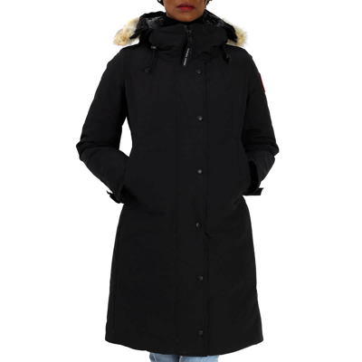 Canada Goose Sherbrooke Fur-ruff Parka In Black