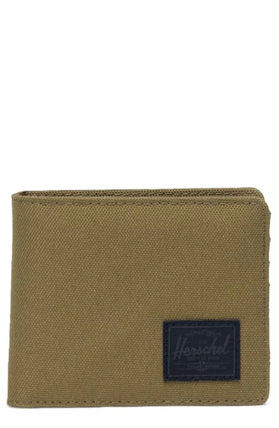 Herschel Supply Co Roy Rfid Wallet In Khaki Green