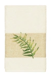 Linum Home Zoe Embroidered Turkish Cotton Hand Towel Bedding In Cream