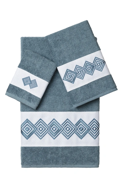 Linum Home Noah 3-pc. Embellished Towel Set Bedding In Teal