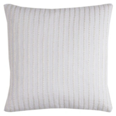 Rizzy Home Striped Down Filled Decorative Pillow, 20" X 20" In White