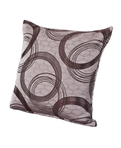 Siscovers Brandon Decorative Pillow, 16" X 16" In Med Gray