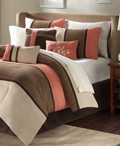 Madison Park Palisades 7-pc. Queen Comforter Set Bedding In Coral