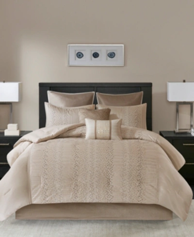 Madison Park Camelia 8-pc. California King Comforter Set Bedding In Natural