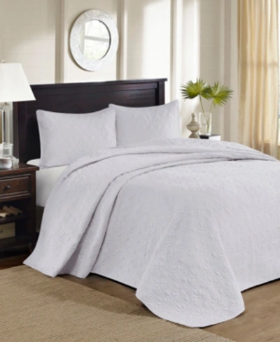 Madison Park Quebec Quilted 3-pc. Bedspread Set, Queen In White