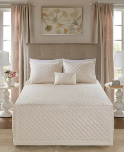 Madison Park Breanna Quilted 4-pc. Bedspread Set, Full/queen In Ivory